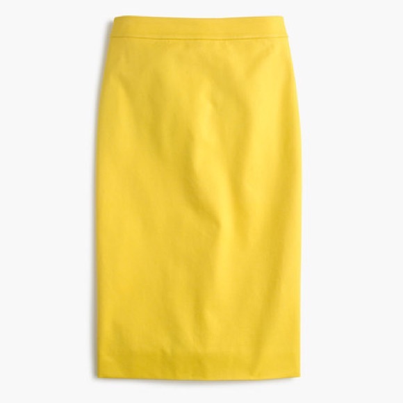 J. Crew Skirts J Crews No 2 Pencil Skirt In Yellow Poshmark
